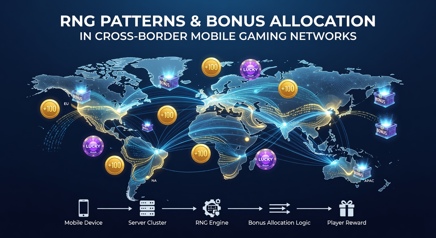 Diagram illustrating RNG sequence distribution across mobile gaming servers in different regions